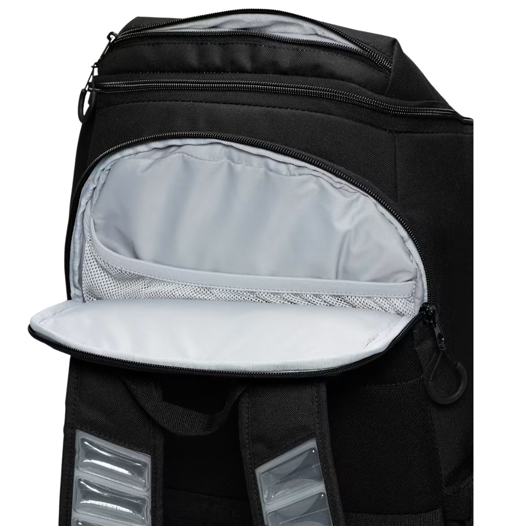 Nike Varsity Elite Backpack Black and Metallic Silver HM9965-010 32L