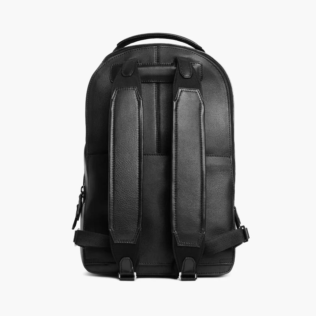 Genuine Leather Backpack Laptop Travel Bag Business School Rucksack Black Brown