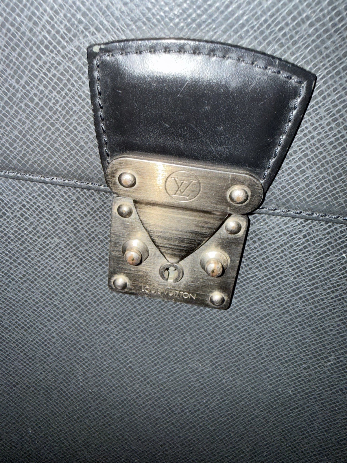 Louis Vuitton Black Men’s Briefcase Push Lock Top Handle Classic Designer