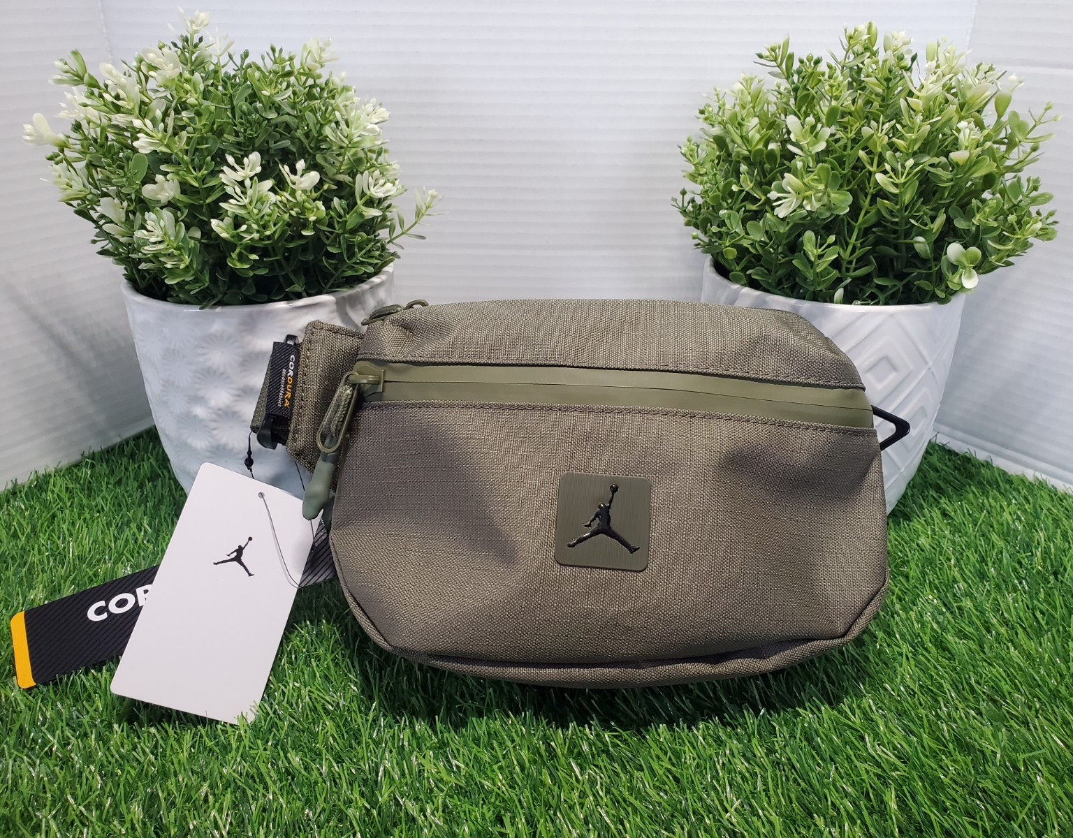 Jordan Collectors Medium Olive Cordura Crossbody Bag MA0901-E6F ⚫ NWT