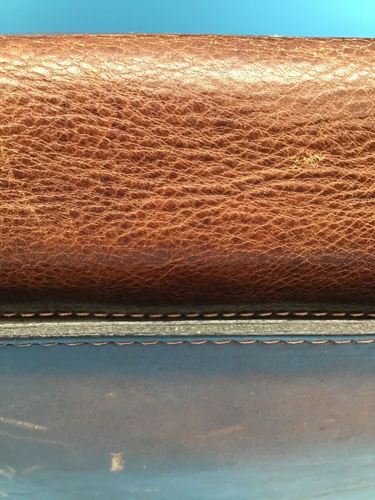 Renwick Brown/Tan Leather Briefcase Made in Canada Vintage 17 x 14 Inches