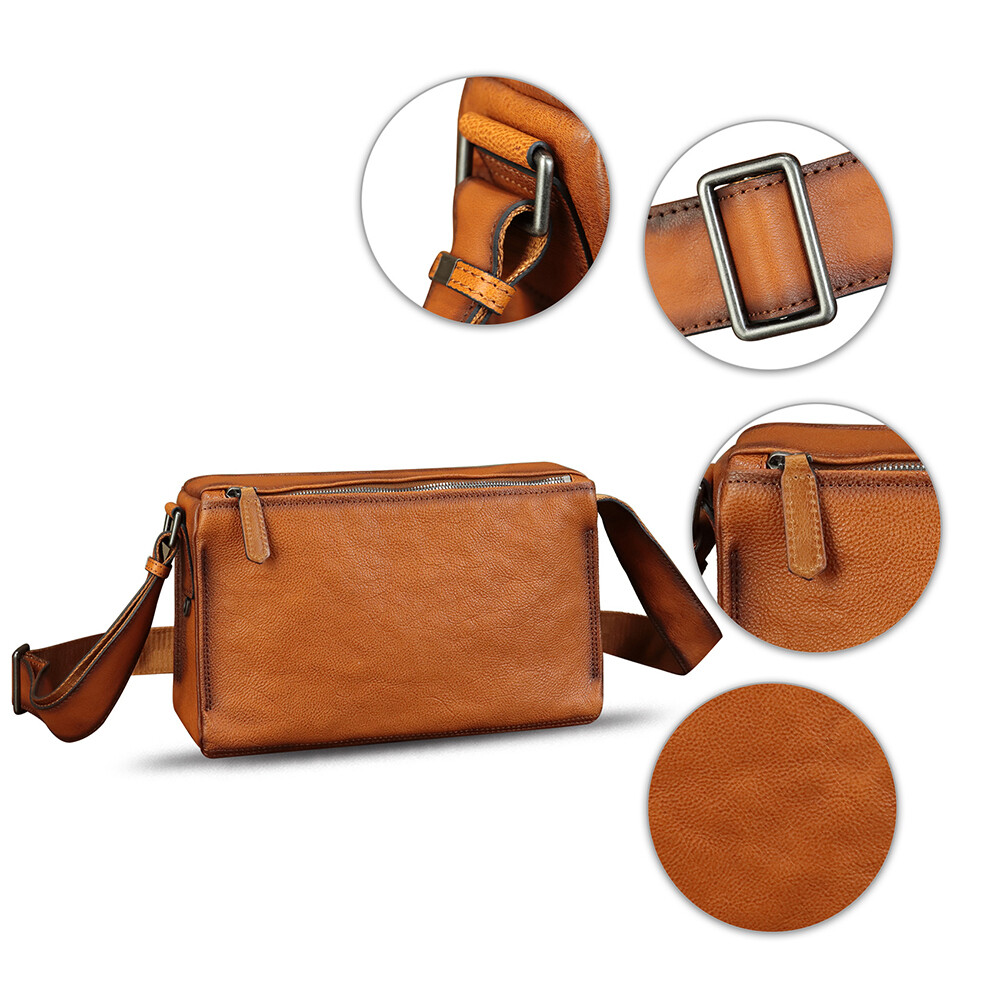 Genuine Leather Purses and Shoulder Bag for Men Women Crossbody Crossbody Bag