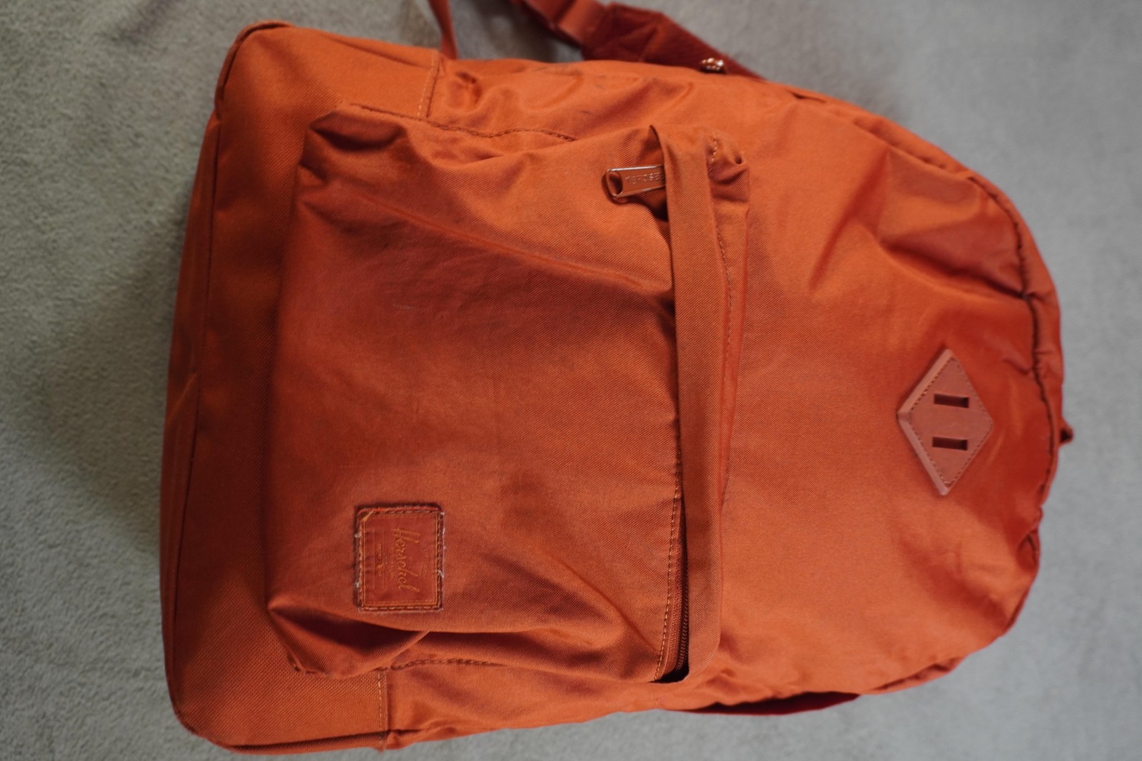 Herschel Supply Co Backpack Mens Medium Orange Canvas Laptop School Bag