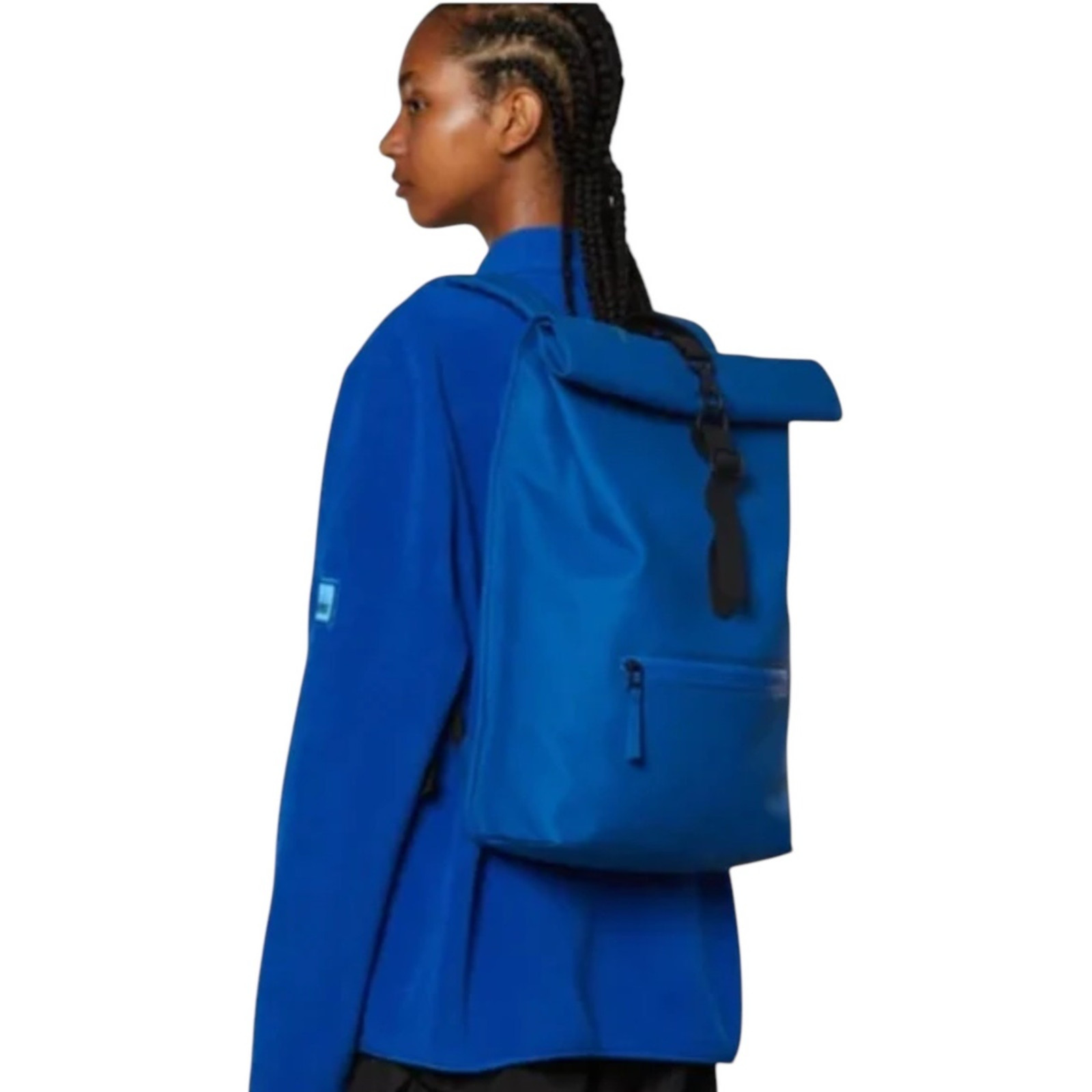 NWT! Rains Rolltop Rucksack W3 in Blue Waves – Unisex (MSRP $140)