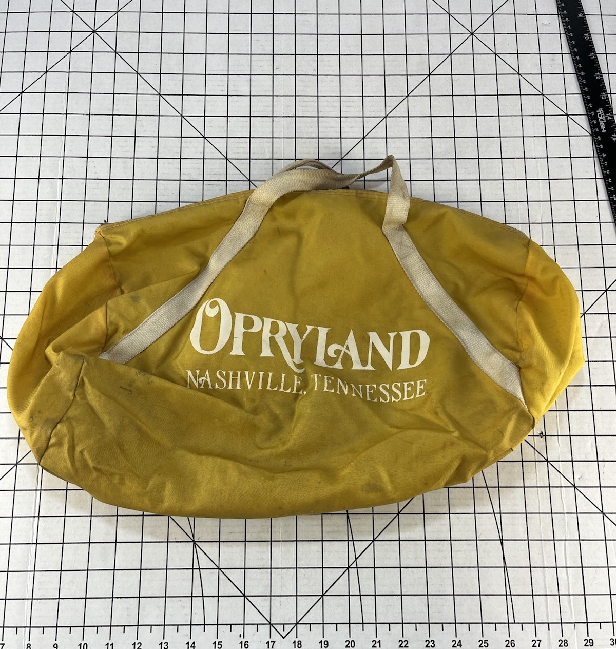 Vintage 70s 80s Opryland Nashville Tennessee Duffle Gym Bag Sack Carry On Case