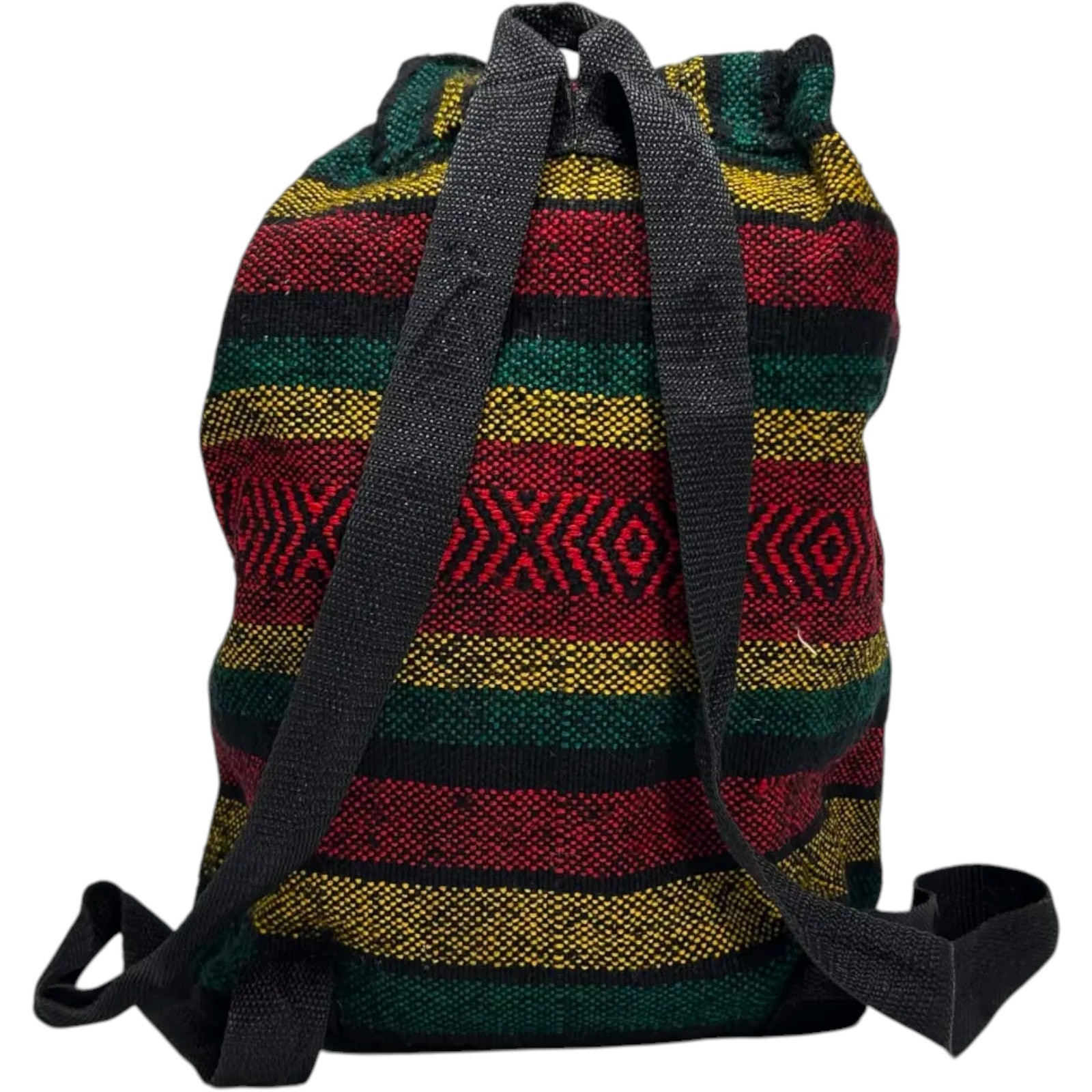 Rasta Velcrow close Back Pack Bag Jamaican Hippie Festival Tropical Lightweight