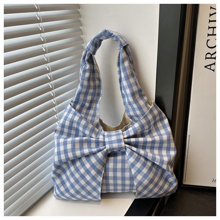 Women’s Retro Checkered Backpack Large Capacity Shoulder School Travel Bag