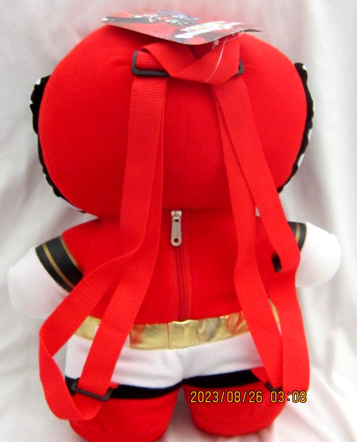 Nickelodeon Red Jayden Power Rangers 14 ” Plush Figure Backpack Tote- NEW!