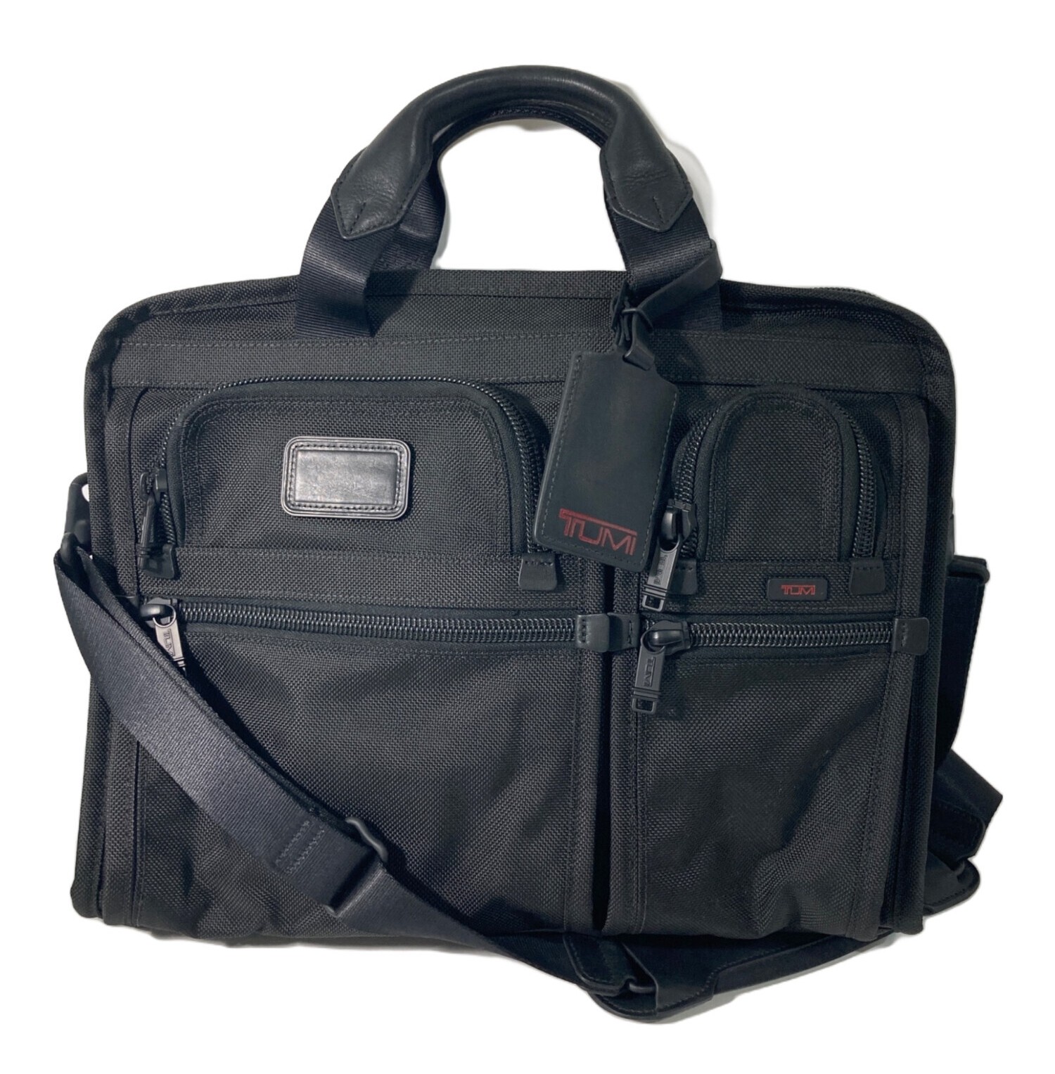 TUMI ALPHA3 Expandable 2-Way Briefcase Black Nylon Good condition 26108DH