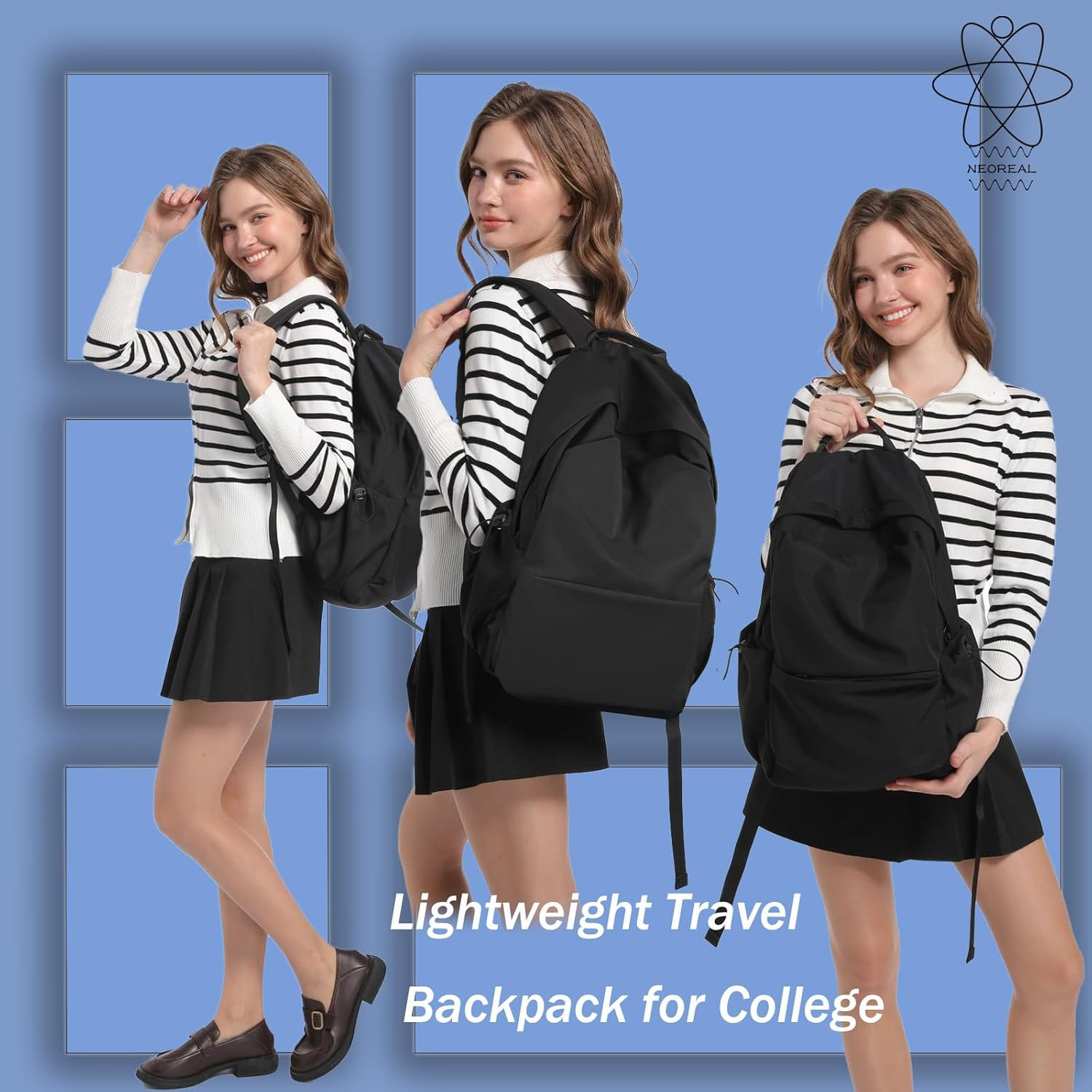 Laptop Backpack for Work, College, Travel, Lightweight Waterproof Daily Backpack