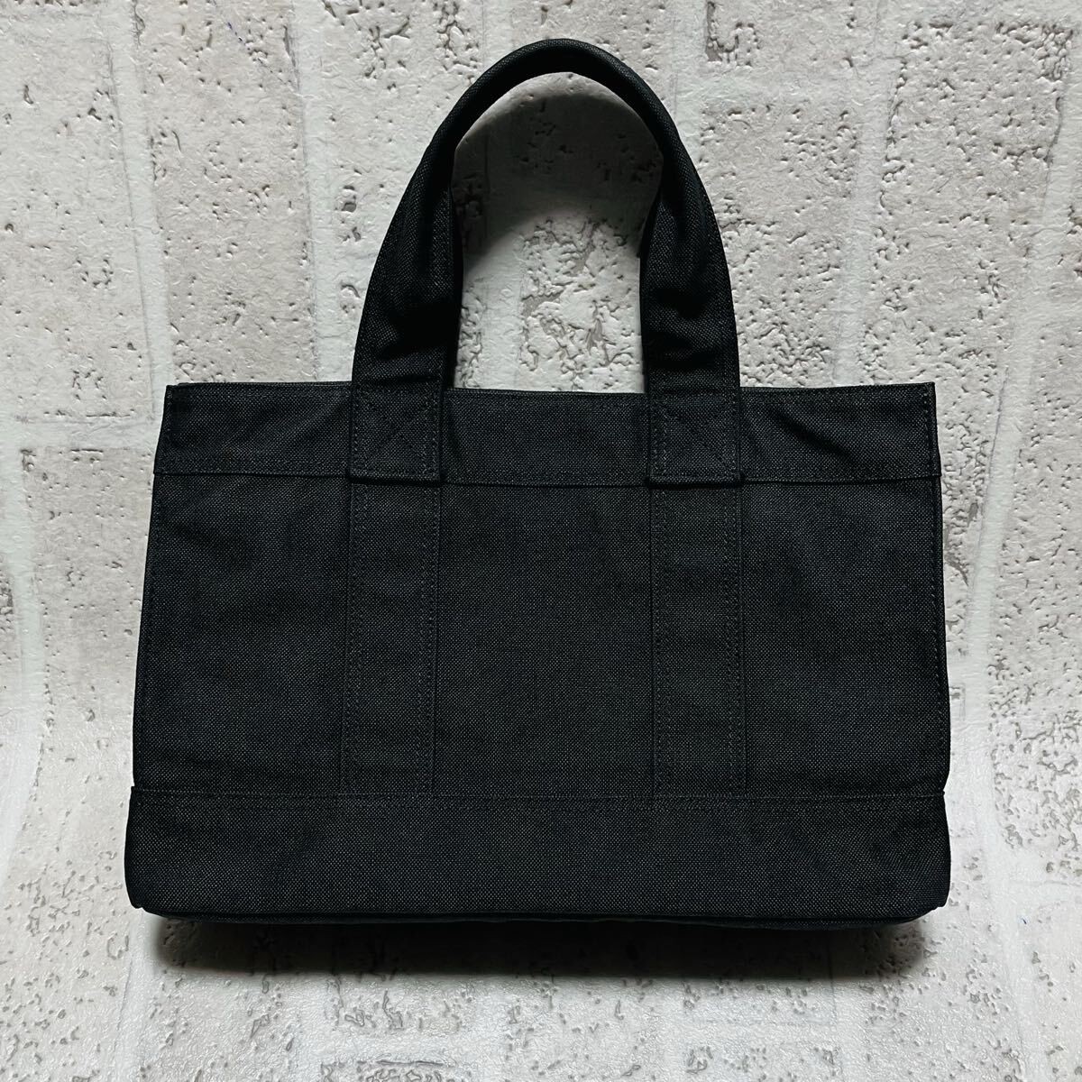 Porter Smoky S Tote Bag Cordura Duck Canvas Black 3 Interior Pockets A4 Size
