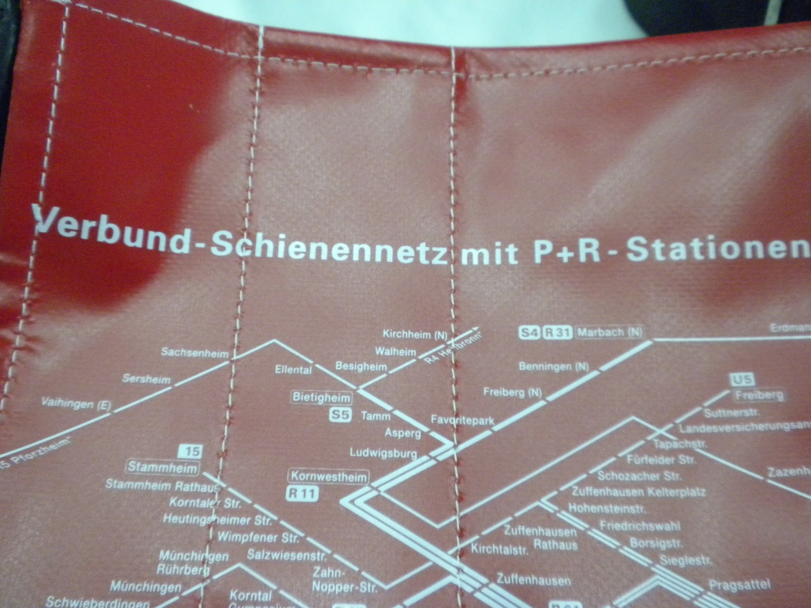 Tausche Tagediebin Messenger Bag Germany Stuttgart Metro Stadtbahn Red Black B