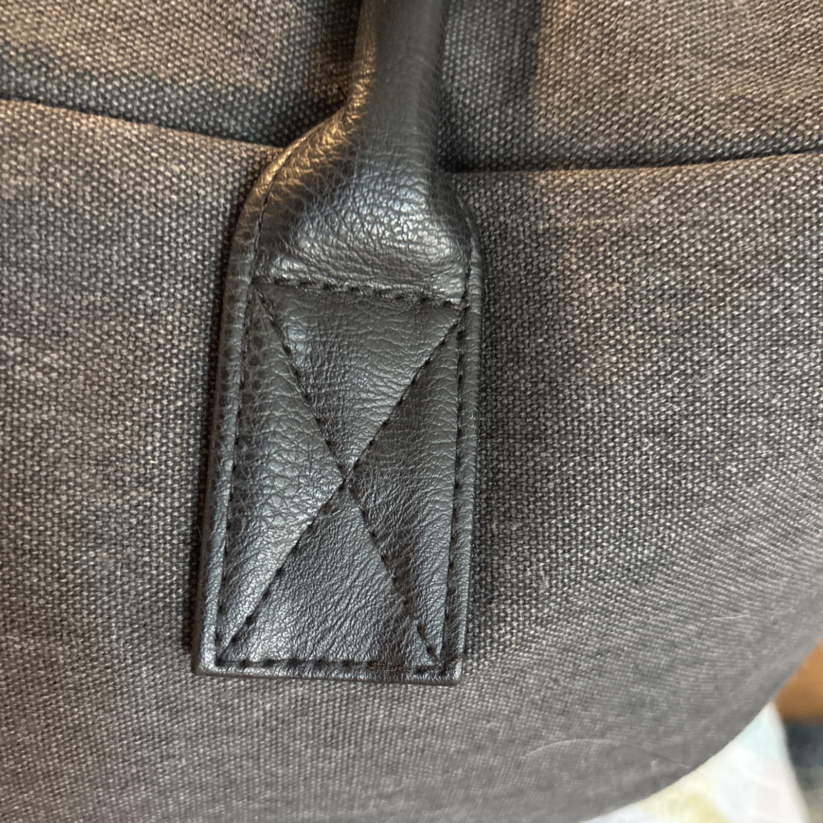 Duffle Bag John Varvotas Men’s Dark Gray Canvas Handled Weekender Gym Tote