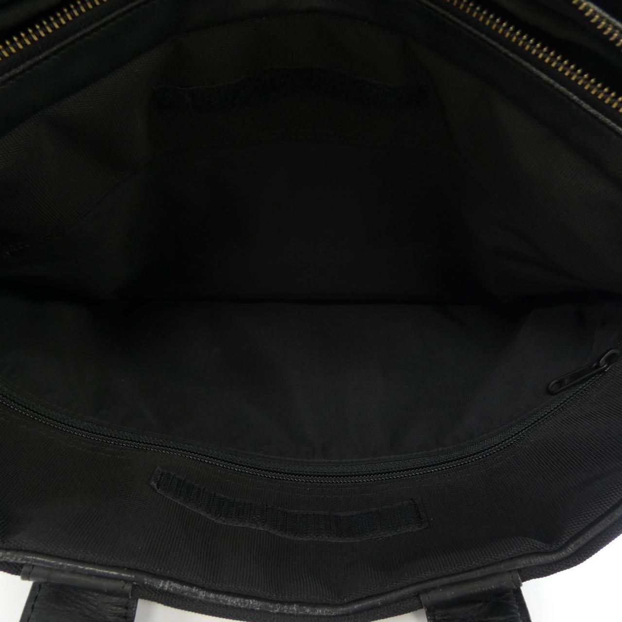 Authentic ポーター メンズレザーショルダーバッグ ブラック 41cm x 29cm x 9cm傷汚れあり