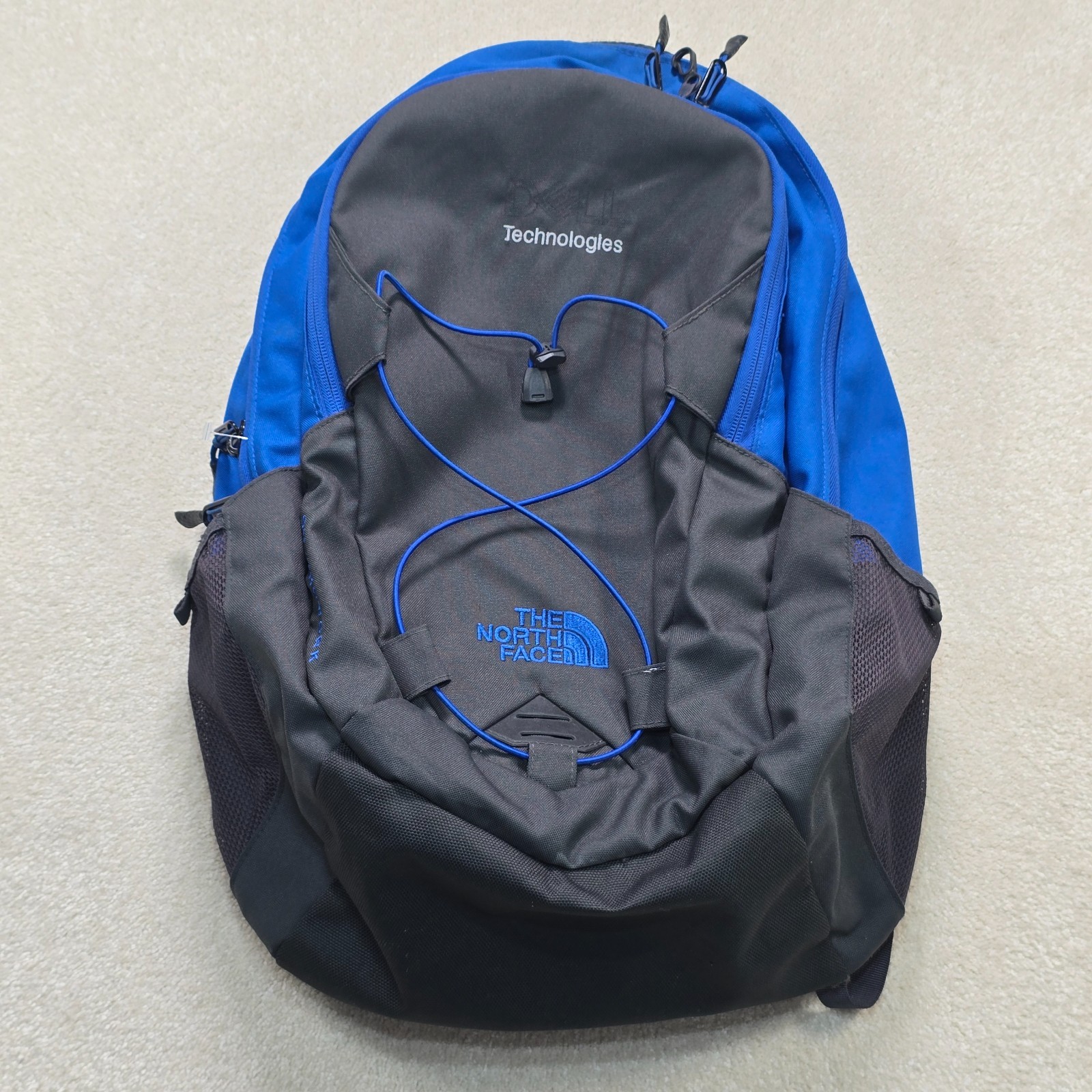 The North Face Groundwork Backpack 29L Laptop Gray Blue Classic Travel Dell Logo