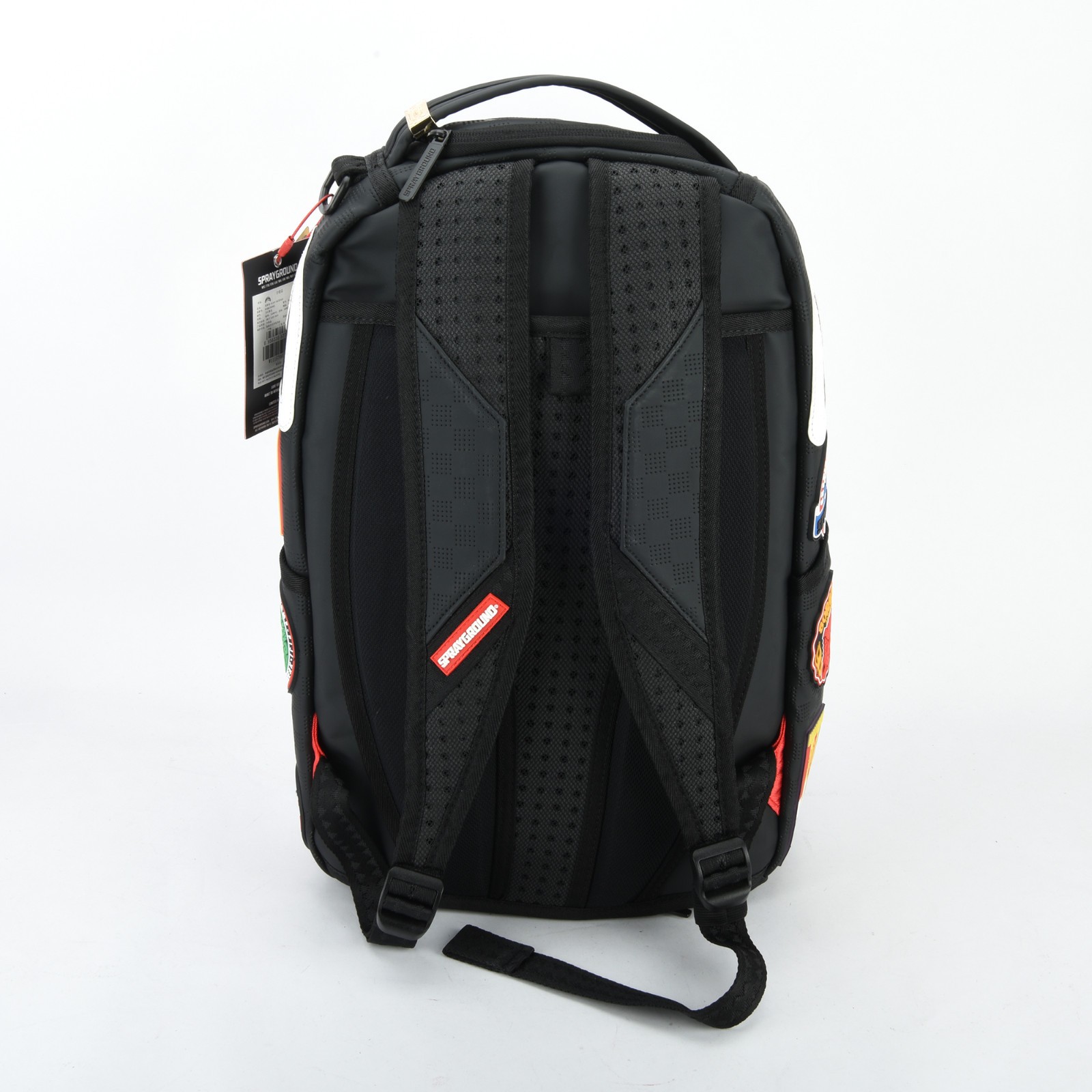 Sprayground Global Mogul Billionaire Shark Leather Bag Backpack Unisex Black