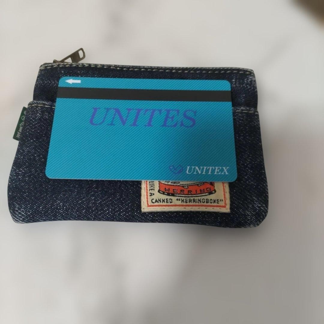 graphzero Made in Japan Denim Coin Case with Pocket – 10cm x 7cm