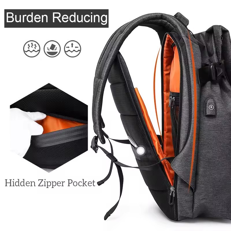 TANGCOOL USB Charting Business Men’s laptop Backpack Waterproof SchoolBag
