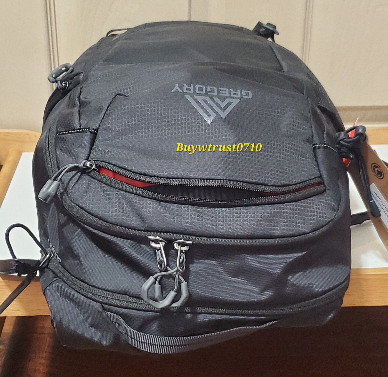 NWT Gregory Inertia 18L H2O Hydration Black Nylon Backpack