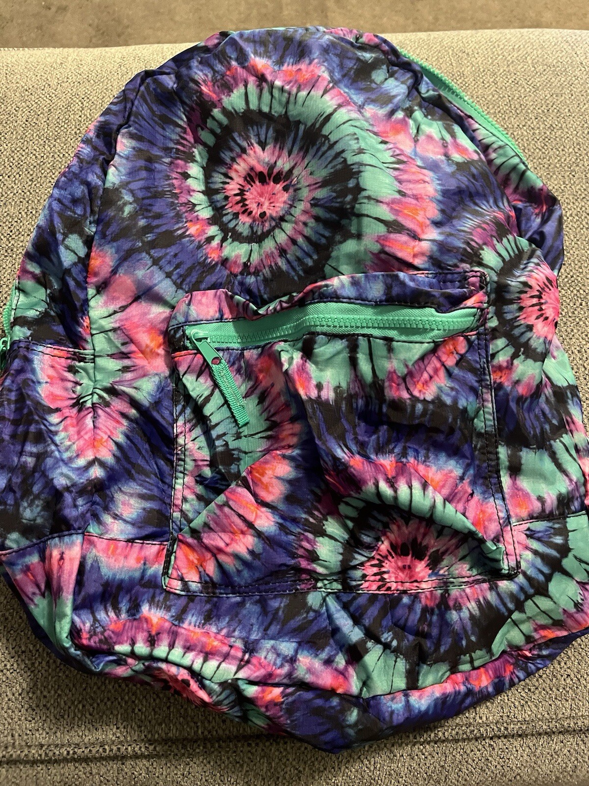 Tie Dye Travel Backpack Pack And Fold Backpack Pouch
