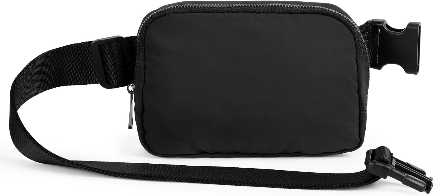 ODODOS Mini Fanny Pack Belt Bag for Workout Black