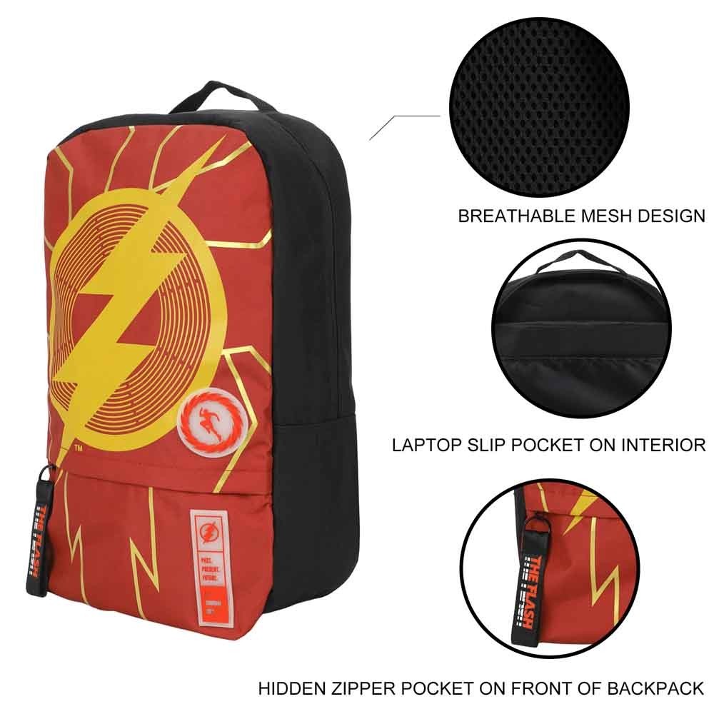 DC Comics The Flash Worlds Collide Print Laptop Backpack NEW!