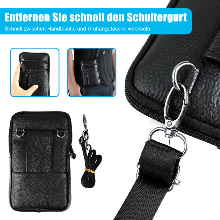 Men Women Leather Fashion Belt Bag Phone Shoulder Crossbody Waist Pack Handbag