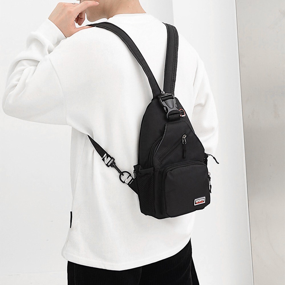 Men’s Backpack Nylon Sling Bag Chest Shoulder Fanny Pack Crossbody Sport Travel