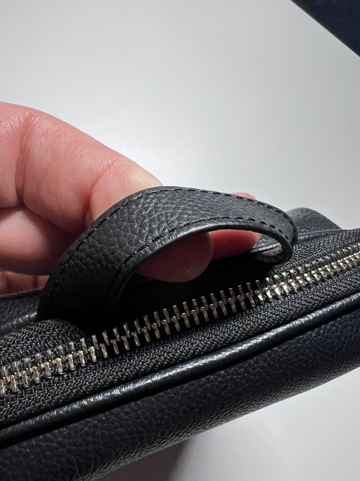 Business Leather Factory Genuine Leather Gadget Pouch Black Tech Organizer Japan