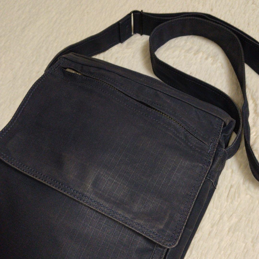 Authentic PORTER Yoshida & Co. Shoulder Bag Nylon Navy 30cm x 22cm x 6.5cm Sligh