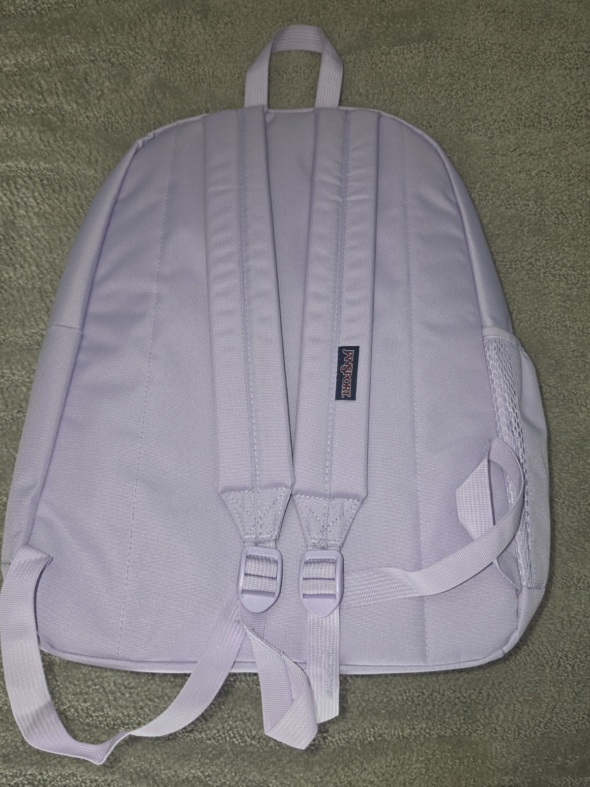 JanSport Cross Town Plus 17″ Backpack- Lilac with Laptop Sleeve & bottle holder