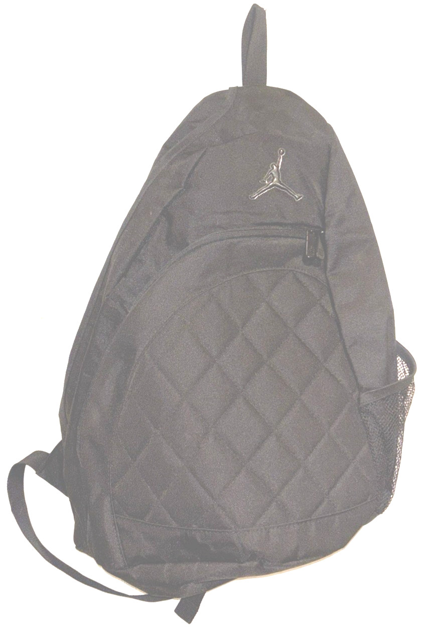 Nike Air Jordan Sling Backpack Black Gray Jumpman Logo One Strap