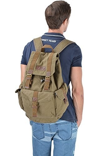 GOOTIUM 21101AMG Specially High Density Thick Canvas Backpack Rucksack, Field…