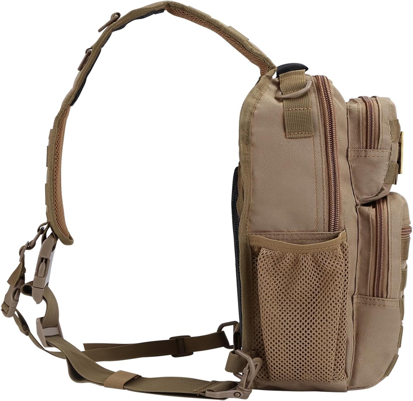 Hannibal Tactical Rover Sling Pack Coyote Crossbody Chest Bag Bottle Holder