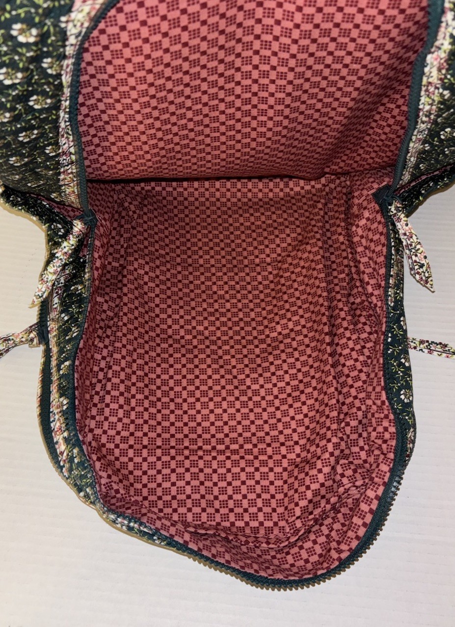 Vera Bradley Cotton Large Bancroft Backpack Bag Mistletoe Lattice NWT
