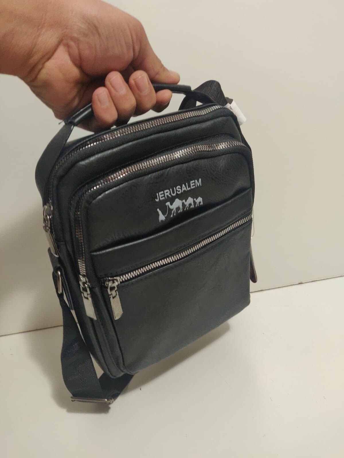 Genuine Leather Men’s Shoulder Bag Handcrafted in the Holy Land