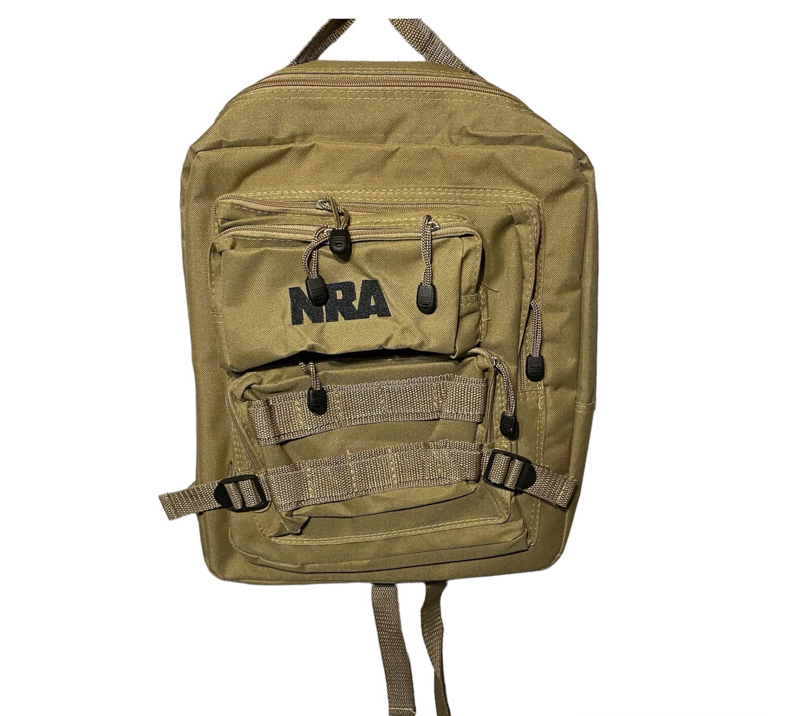 NRA Tactical Backpack Range Hunting Bag Storage Bag Desert Tan Khaki 15″H x12″W