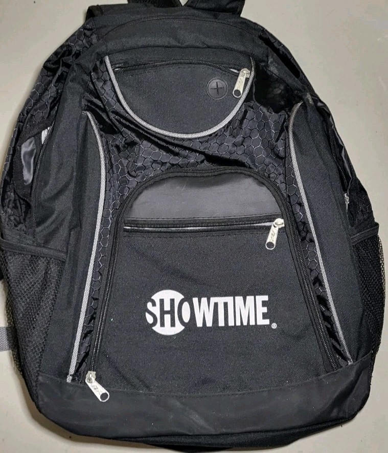 HIT Promotional Products Backpack Showtime Zippered w/Multiple Pocket Black
