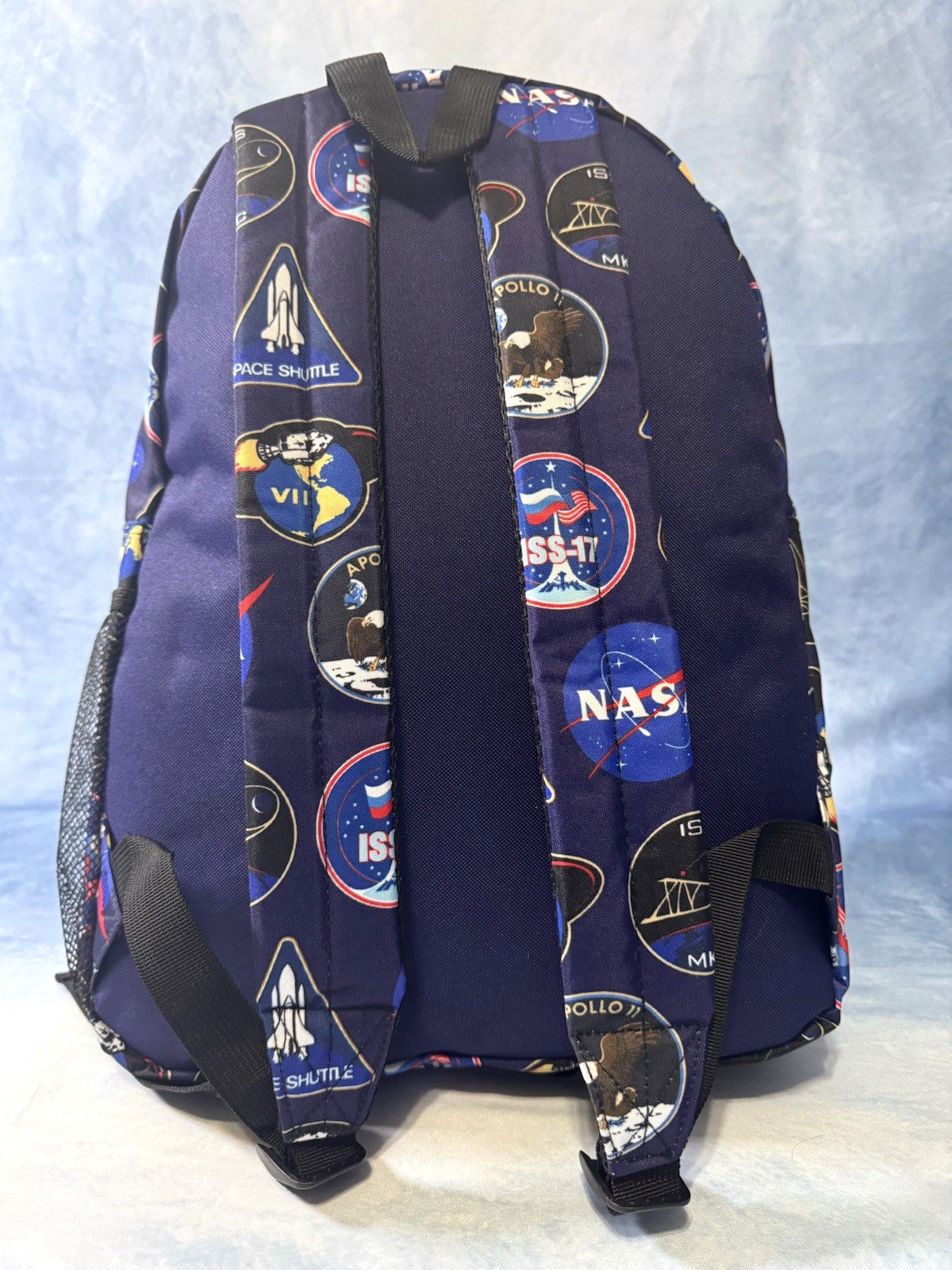 NASA Backpack Bioworld Apollo 11 Space Shuttle Patch Travel Book Bag