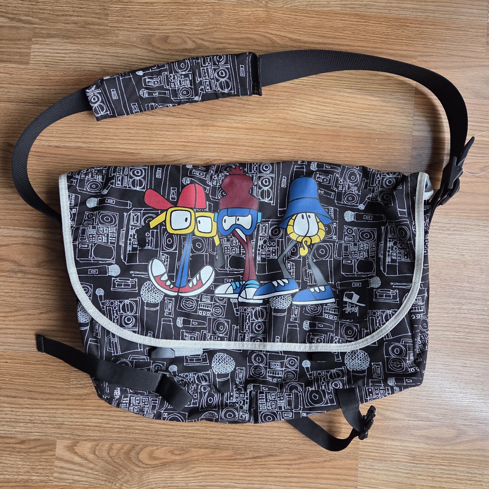 REAS for Stussy Wayback Throwback Graffiti Collection Messenger Bag Todd James