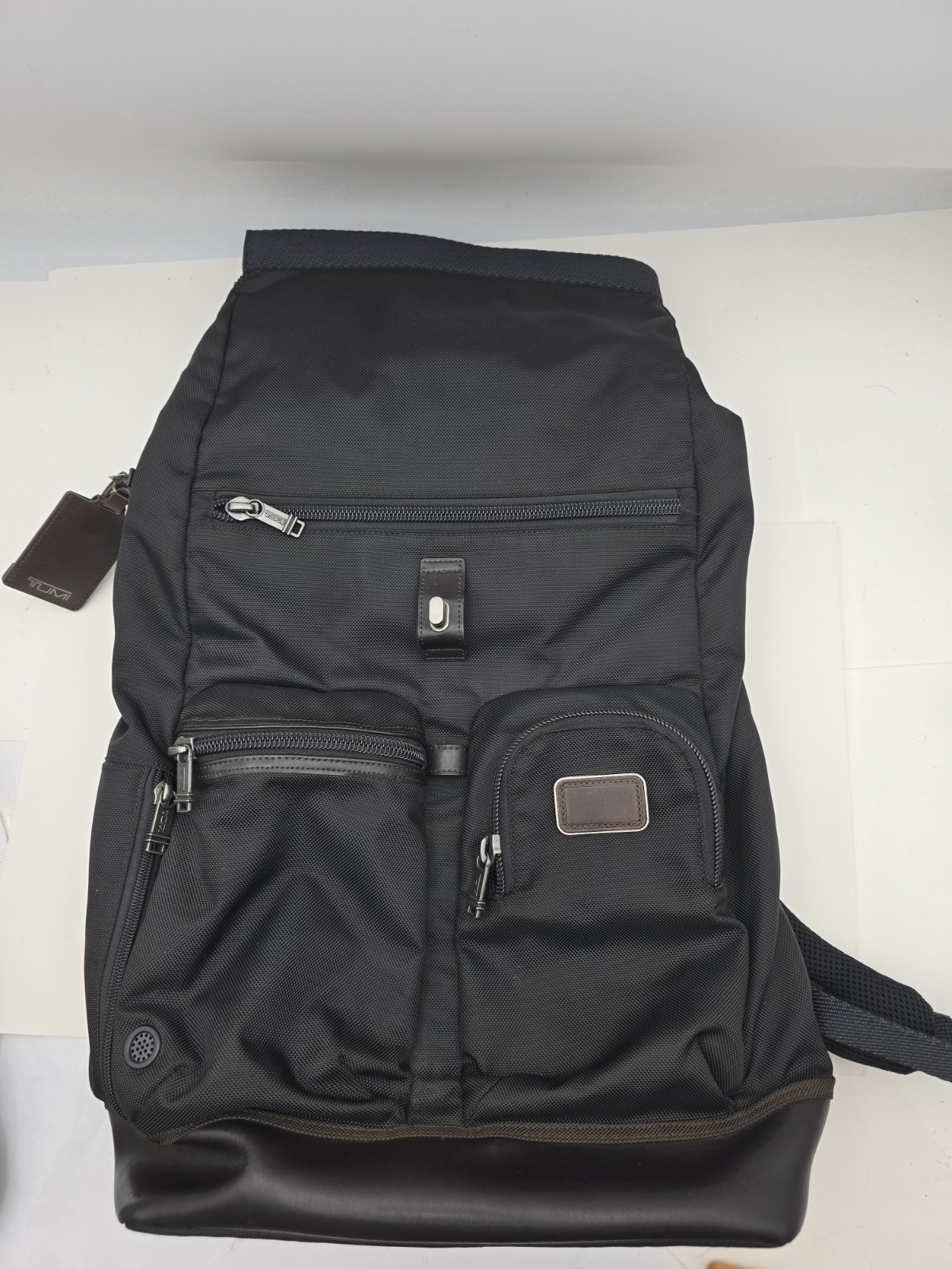 Tumi Alpha Bravo Luke Roll-Top Backpack Nylon Black/Brown