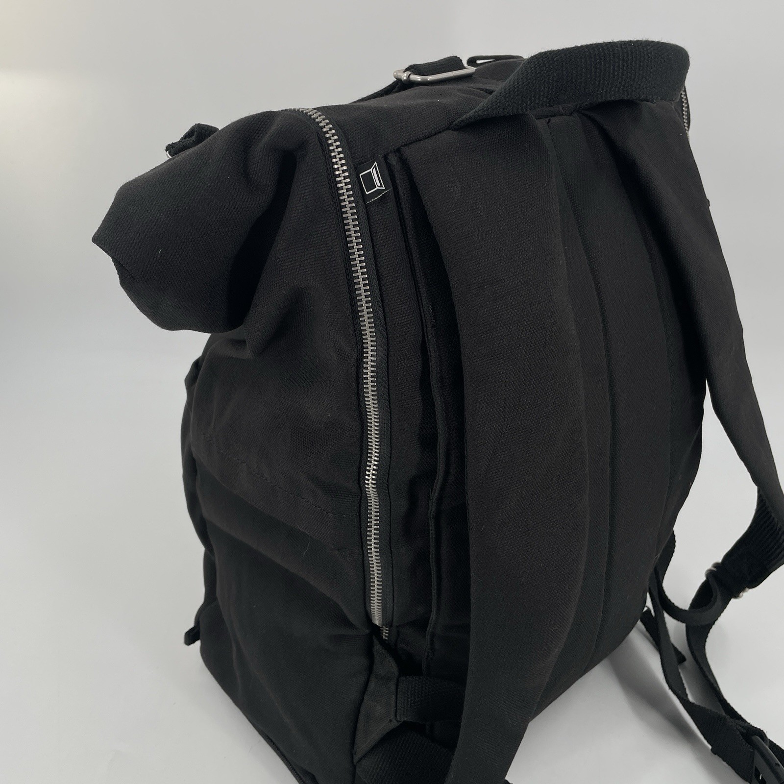 IKEA Forenkla Backpack In Black – Roll Top Style – Padded Laptop Sleeve