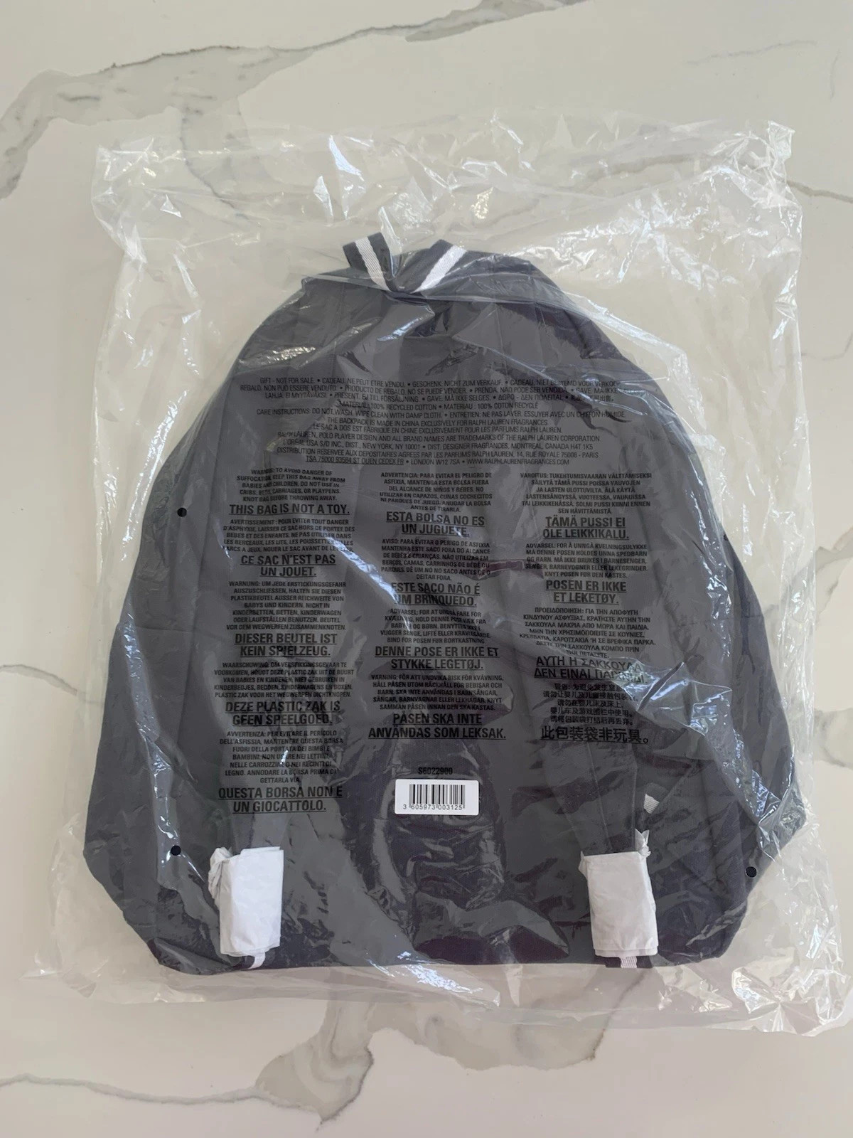 RALPH LAUREN Polo Backpack Dark Blue School Gym Weekend Overnight Hiking Bag