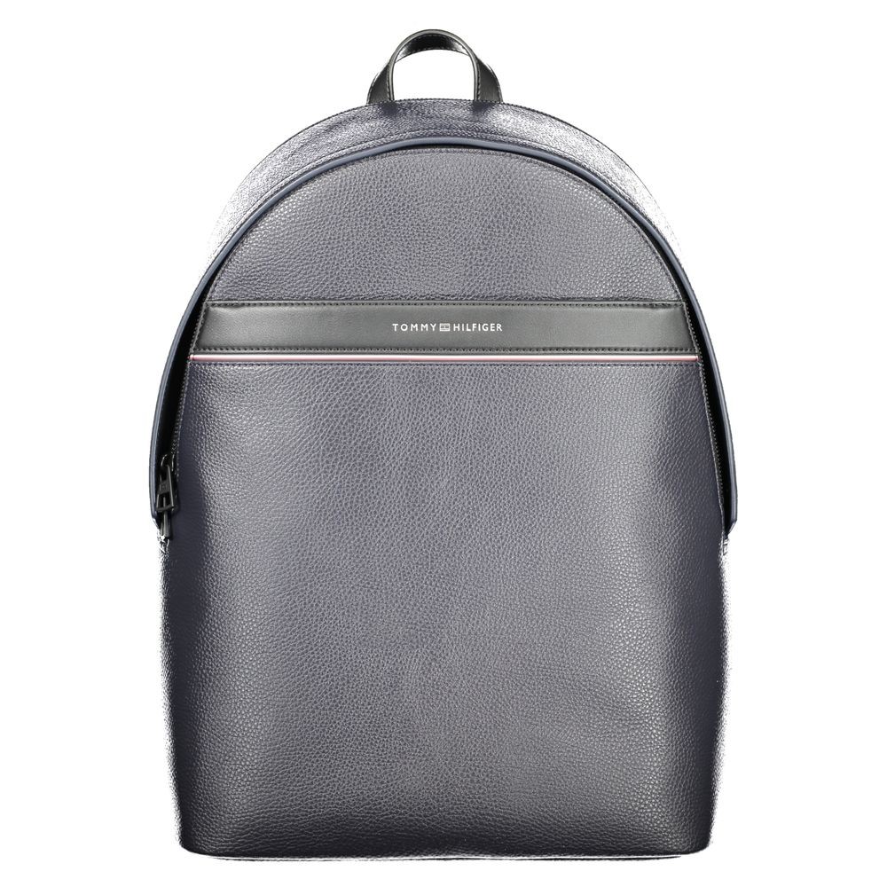 Tommy Hilfiger Blue Polyurethane Men’s Backpack 100% Authentic – TO-35282