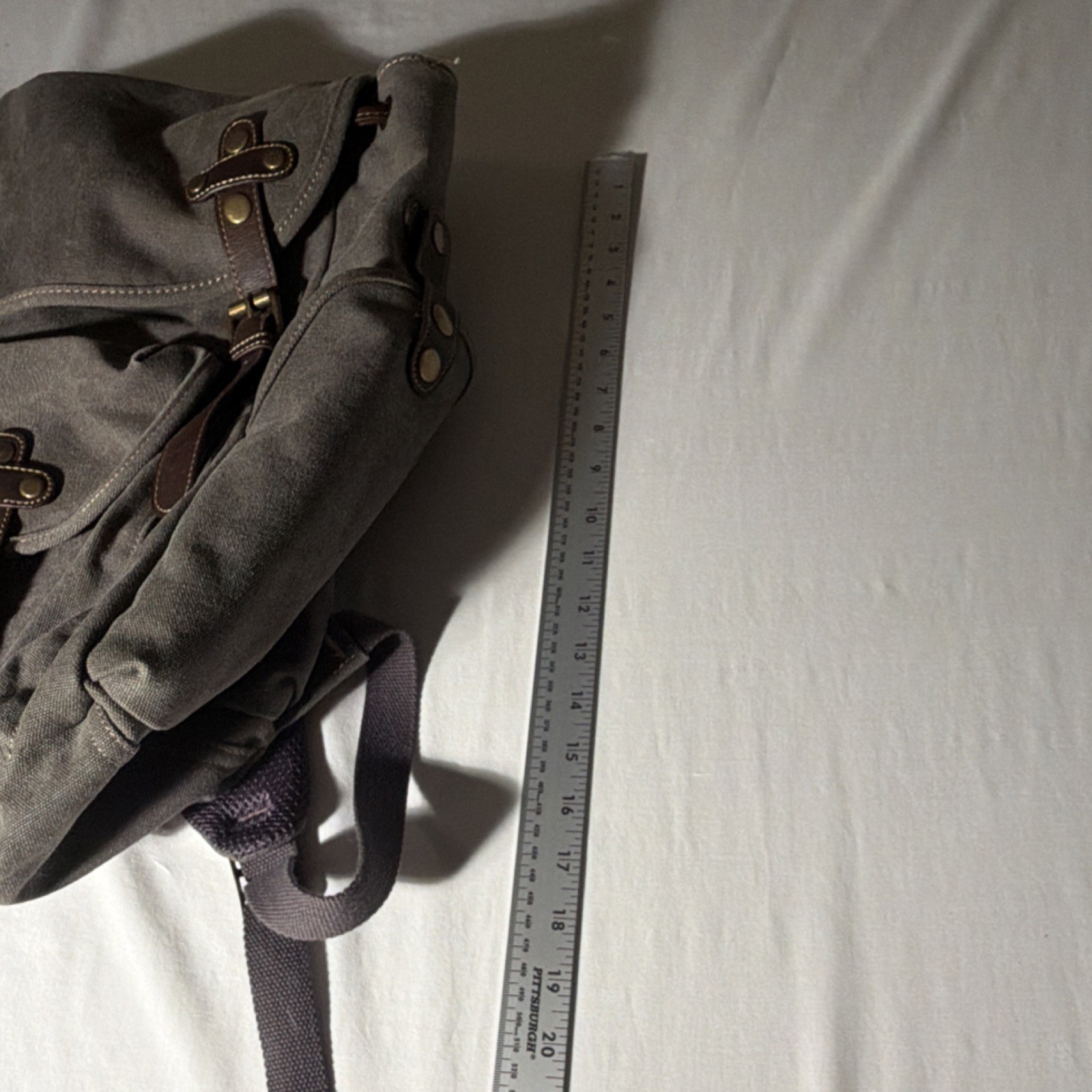 Cargoli Brown Backpack Buckle Magnetic Closure Adjustable Strap Outer Pockets