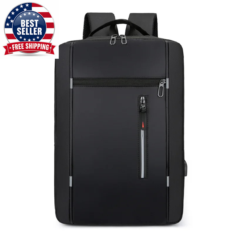 Waterproof Oxford Fabric Business Laptop Backpack for Men 15.6 Inch USB Charging