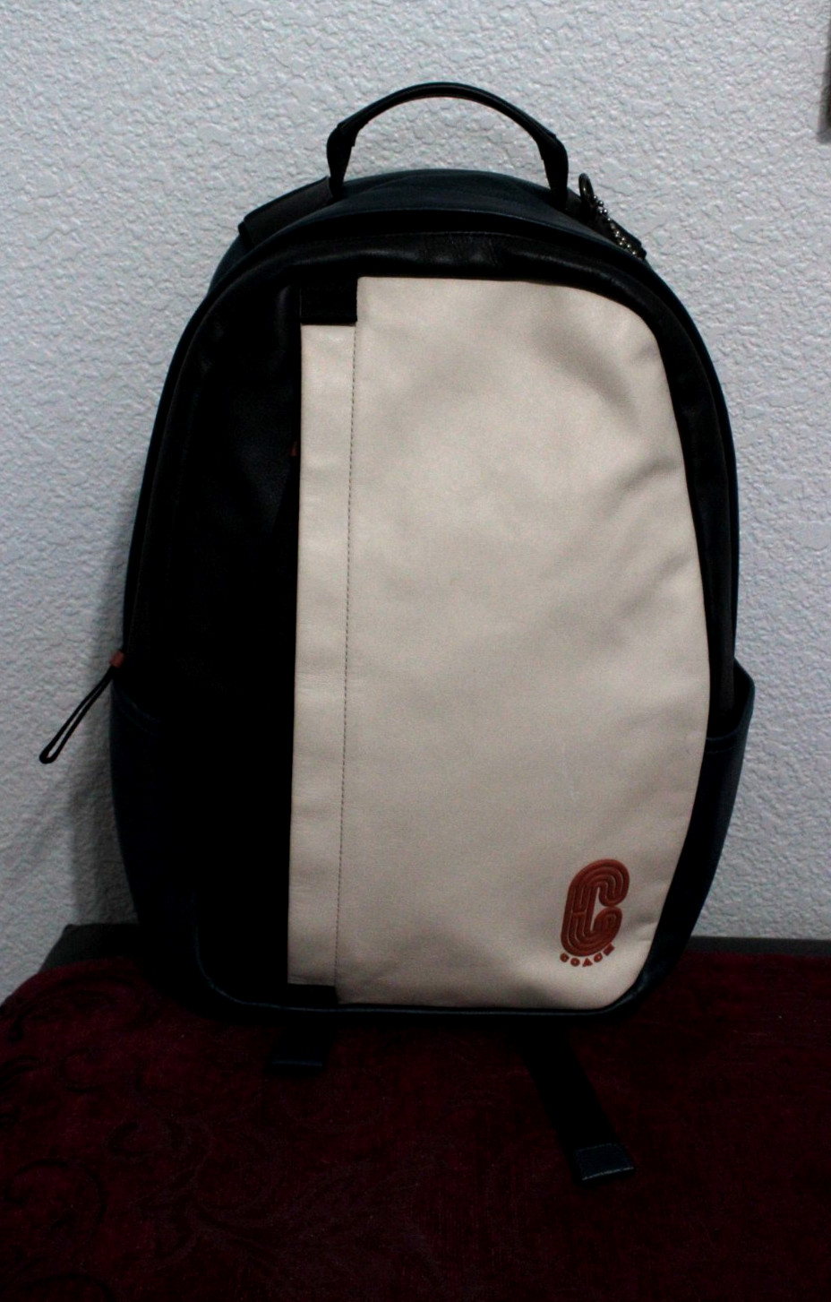 Coach L1957-89925 Black/Blue/White Backpack w/Matching Phone Case