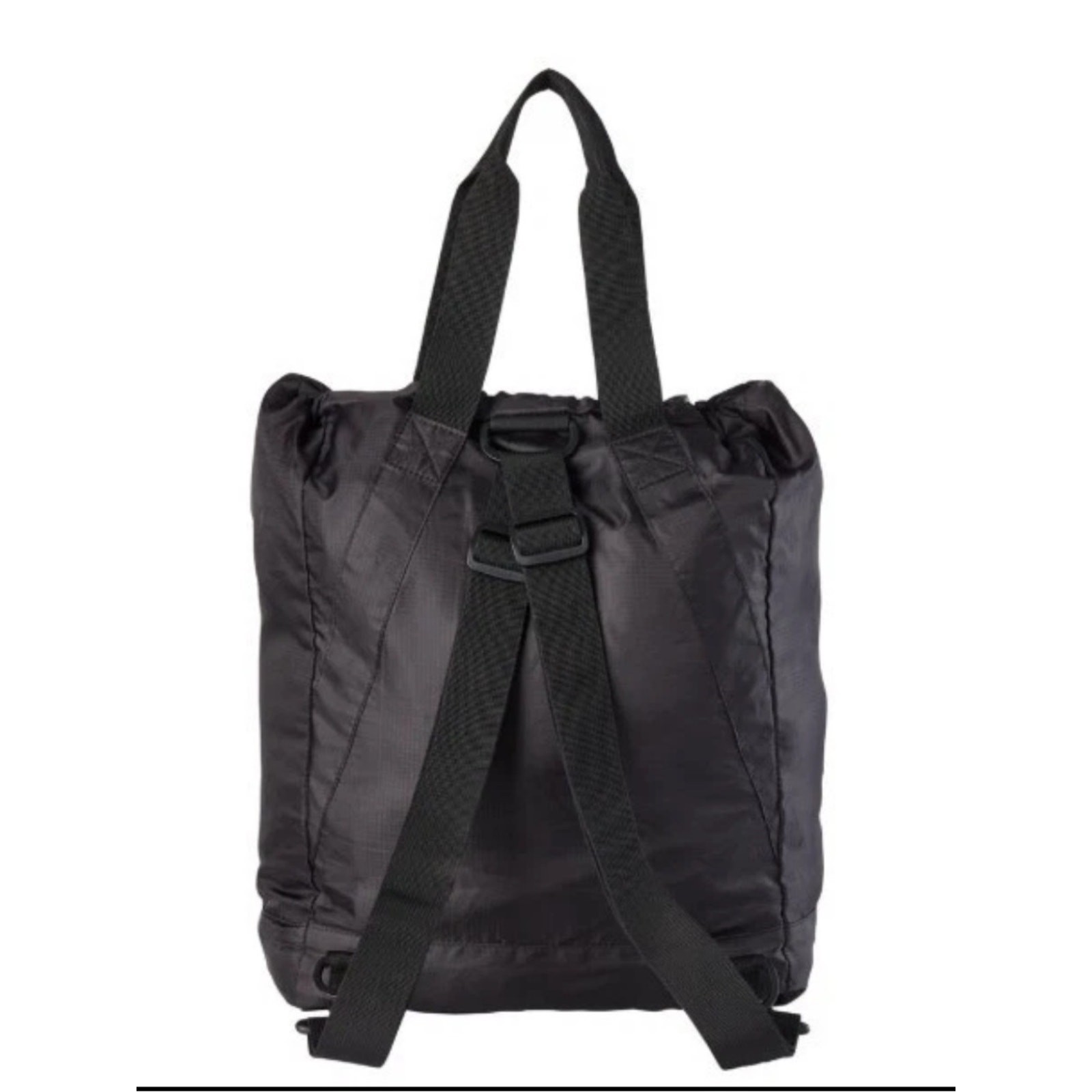 DULUTH TRADING CO Tote Bag Backpack Black Runegade Lightweight Packable Black