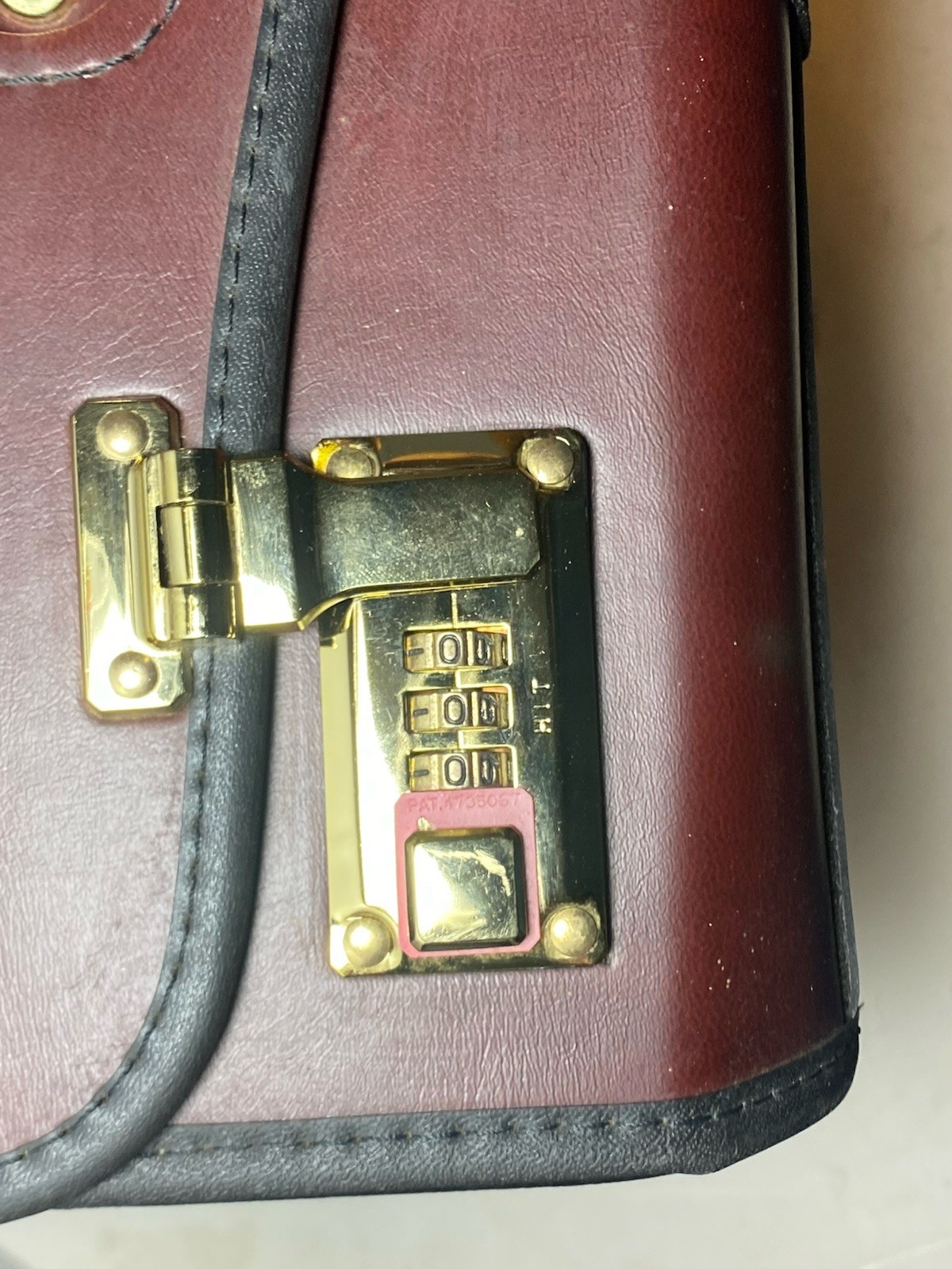 Vtg HiT Business Mates Maroon Burgundy Attache Case w/ Combination Locks & Tags