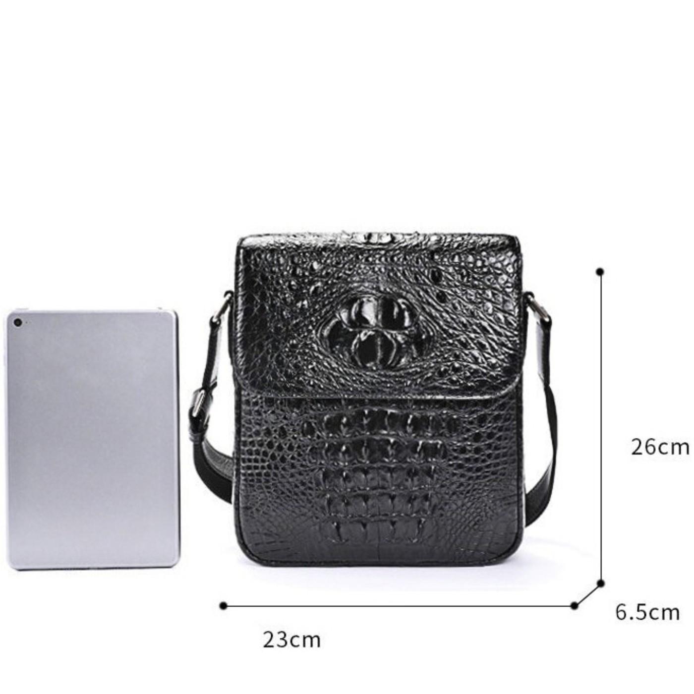 Handcrafted Genuine Croco Horn Back Skin Sling Shoulder Bag Crossbody Bags